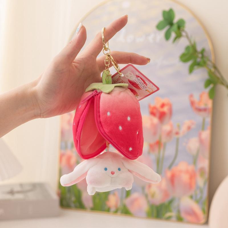 Cartoon Capibara Capybara Doll Plush Toy Hamburger Capybara Panda Small Pendant Bag Keychain