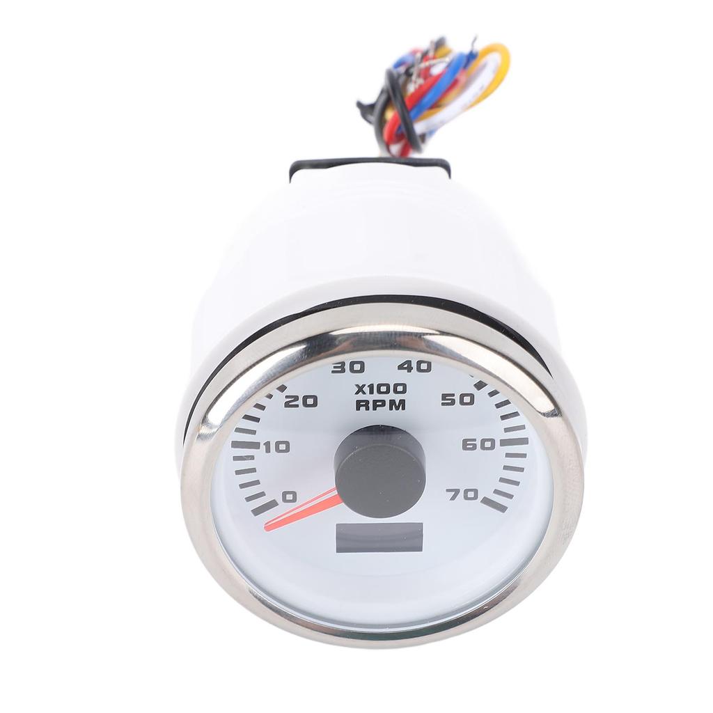 52mm 7000RPM Tachometer with Hourmeter 7 Color Backlight   9-32V RPM Gauge for Truck Tractor Car RV Boat