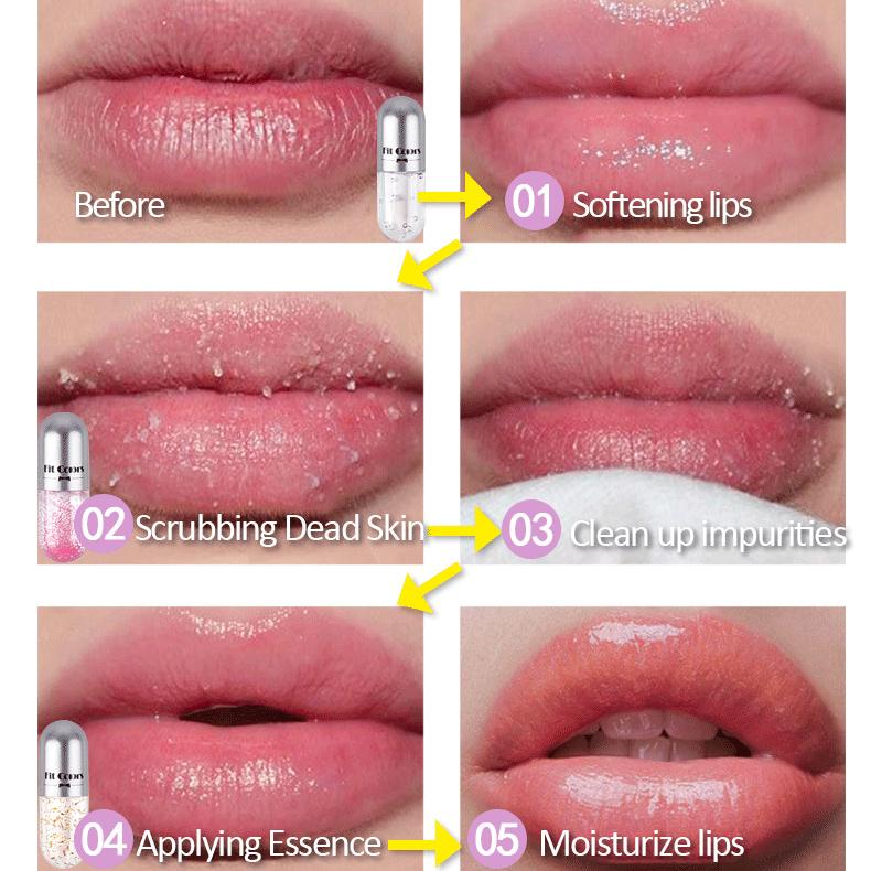 Lip Care Women's Lip Balm Transparent Moisturizing Scrub Matte Natural Lip Oil Lip Gloss 3pcs Set