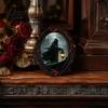 Soft Magnetic Backing Fridge Stickers Halloween Magnet, Ghost Witch Photo Frame, Wooden Waterproof Retro Oil Painting Magnets Frame Decoration,