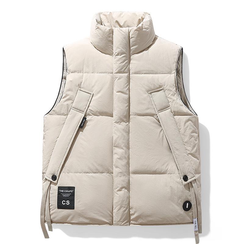 

Жилет мужской осенне-зимний новый черный золотой пуховик теплый утиный пуховик модный жилет жилет M