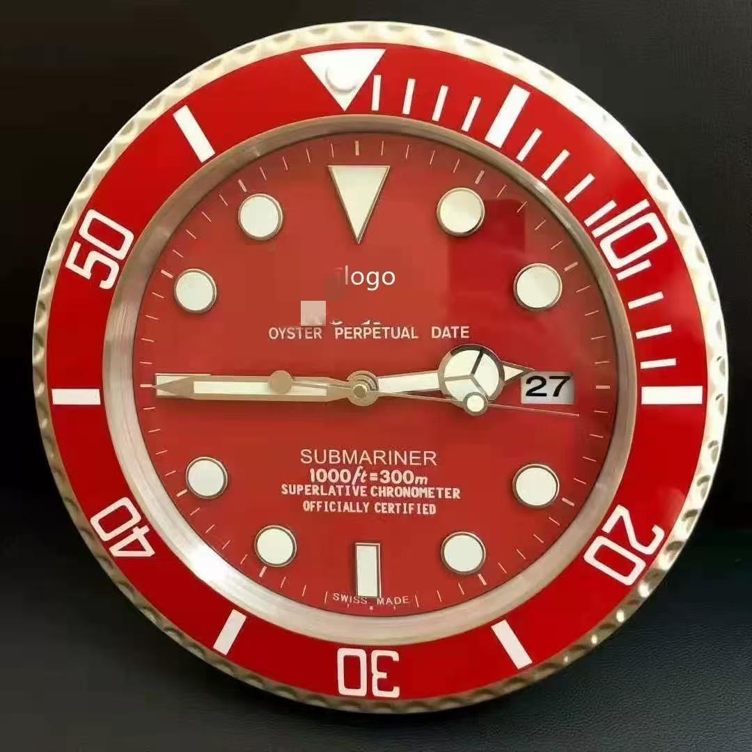 **14-дюймовые роскошные светящиеся металлические настенные часы для декора гостиной**