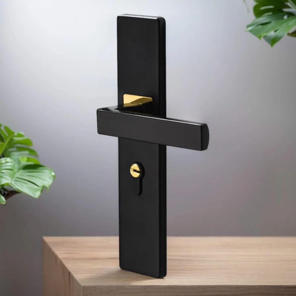 Silent Interior Door Handle Lockset Square Door Knob Security Bedroom Door Lock  Household Hardware