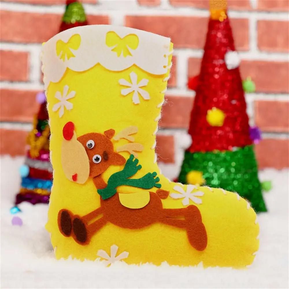 Holiday Activity Children Art Christmas Gifts Handcraft DIY EVA Christmas Socks Handmade Christmas Decoration