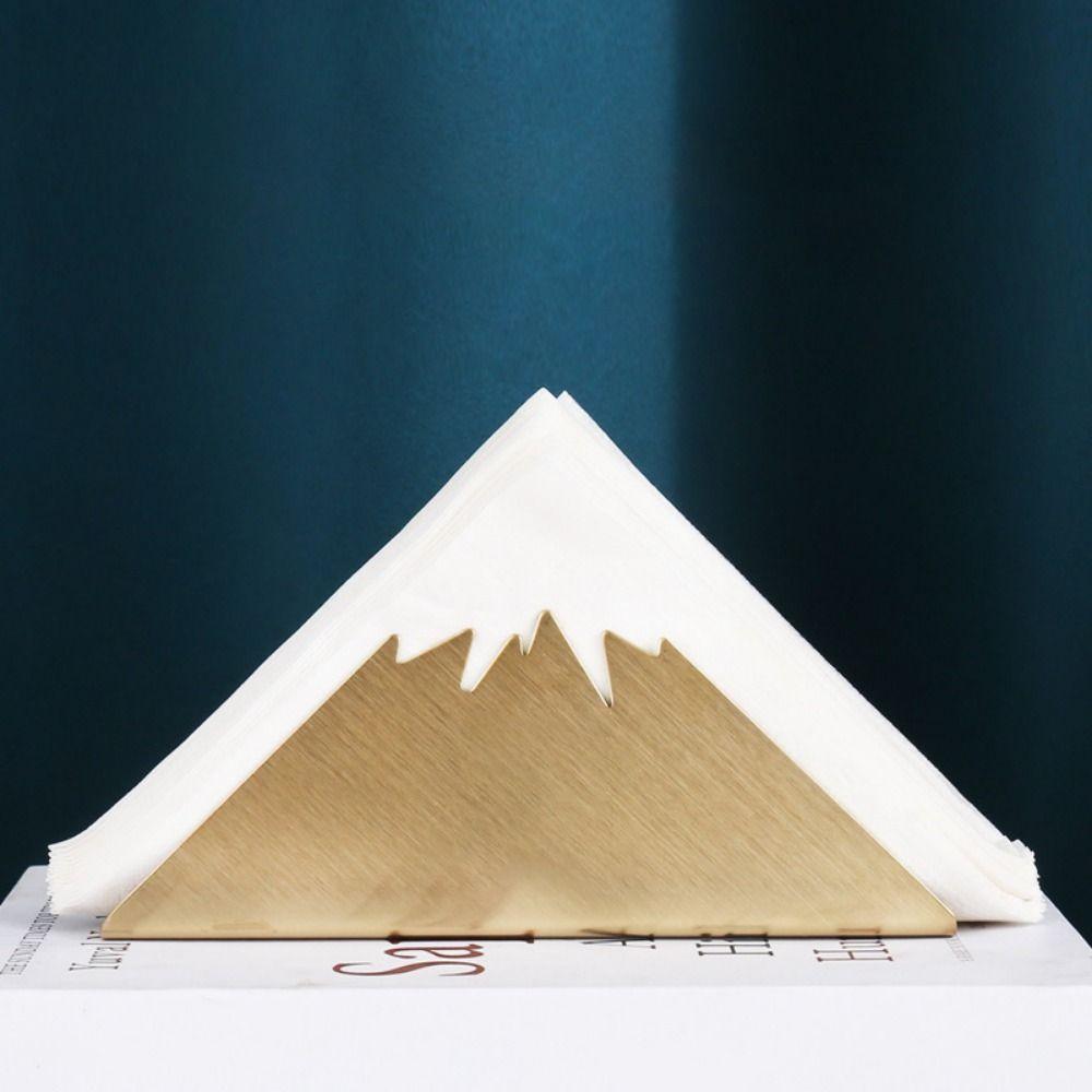 Handicraft Vertical Tissue Holder Durable Storage Tissue Rack Triangle Napkin Holder  Kitchen