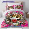 Hardy Tattoo Pattern Bedding Quilt Set Quilt Cover Pillowcase Home Decoration Gift (1 * Duvet Cover + 2 * Pillowcase, Without Core)