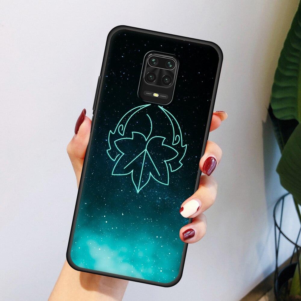 Anime genshin impact souhvězdí eula Pro Xiaomi Redmi Note 9S 9 8 7 10 Pro 8T 9C 9A 8A K40 Měkké TPU Pouzdro na telefon Černý kryt