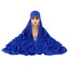 Women's Solid Color Hijab Scarf & Cotton Baseball Cap 2-Piece Set Chiffon Headscarf with Adjustable Cap Fashionable Hijab Combo
