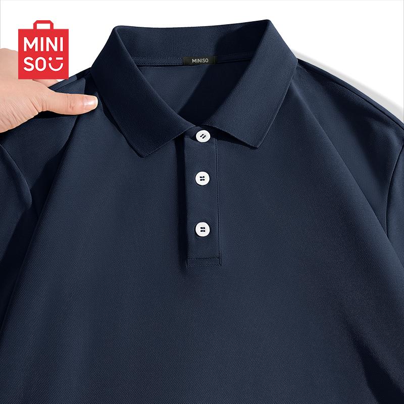 MINISO Men's Short Sleeve Casual Polo Shirt