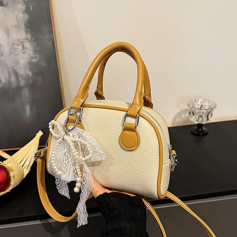 Trendy fashion high-end lychee pattern handbag bag versatile niche women's messenger bag
