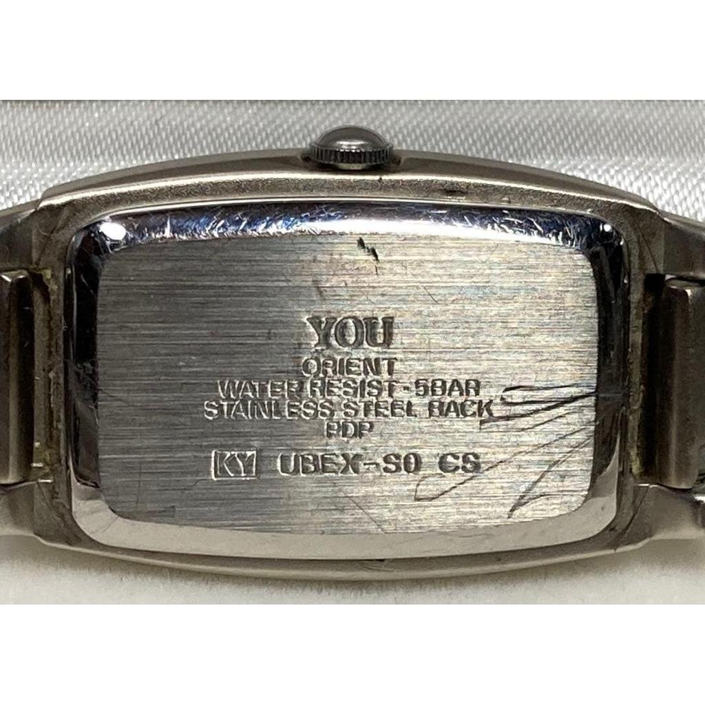 Used Working item YOU Orient analog watch stainless silver orient