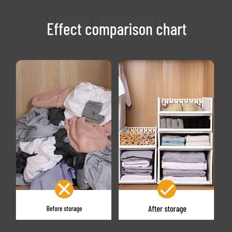 Pull-out Wardrobe and Desktop Storage Rack for Dormitory and Bedroom