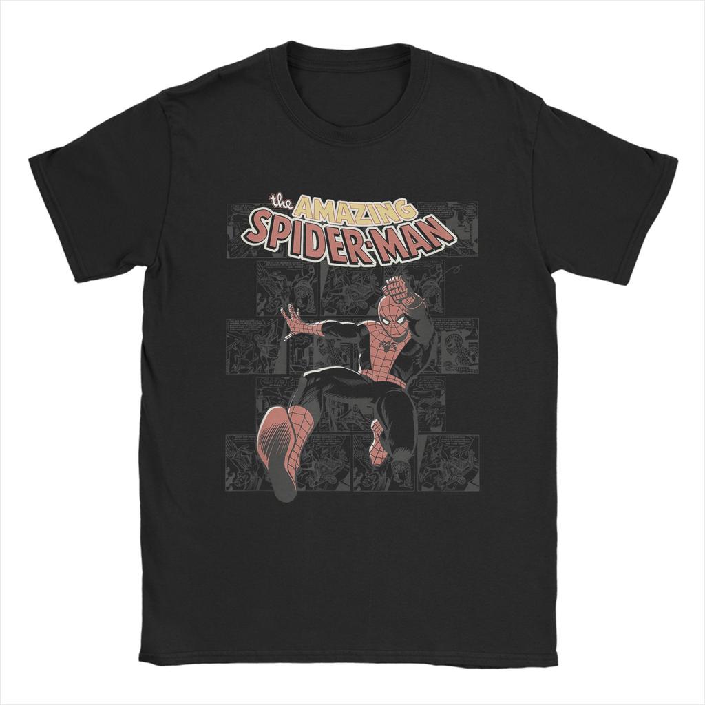 Genuine 2026 New Fantasy Spider-Man Comic Poster T-Shirt Gildan Print Men's Comfortable Cotton T-Shirt Relaxed Large Size
