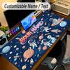 Astronaut Space Theme Personalized Mouse Pad Custom Name Text Non Slip Desk Pad For Laptop Office Desktop