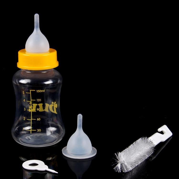"Pet Milk Bottle Set: Four-Piece for Newborn Puppies & Kittens"