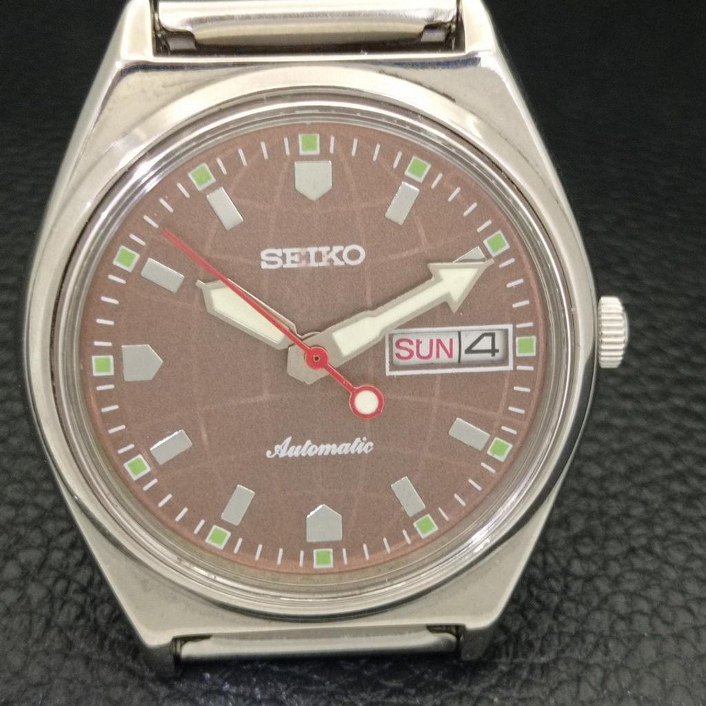 SEIKO VINTAGE AUTOMATIC 6309A JAPAN MENS BROWN COLOR DIAL WATCH a700499-5 R203-a700499