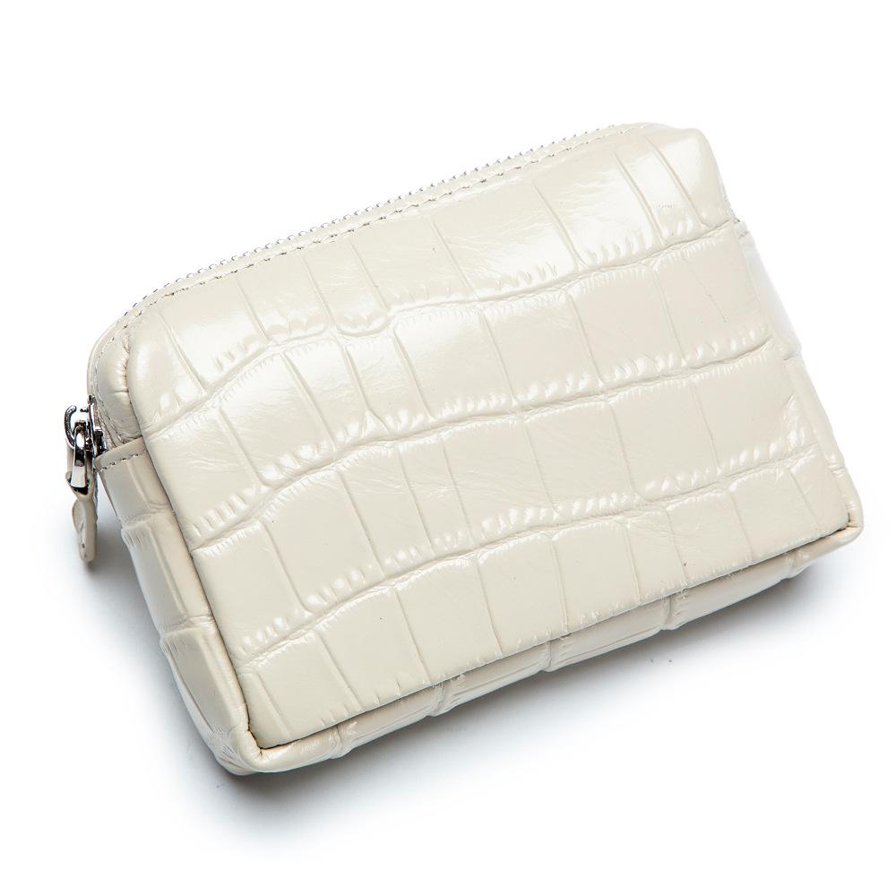 Fashion crocodile pattern cowhide small change bag women's small and exquisite, women's mini multi-functional coin bag small wallet