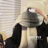 Maillard gradual change plaid scarf women's winter senior sense thickened warm scarf South Korea's new imitation cashmere shawl