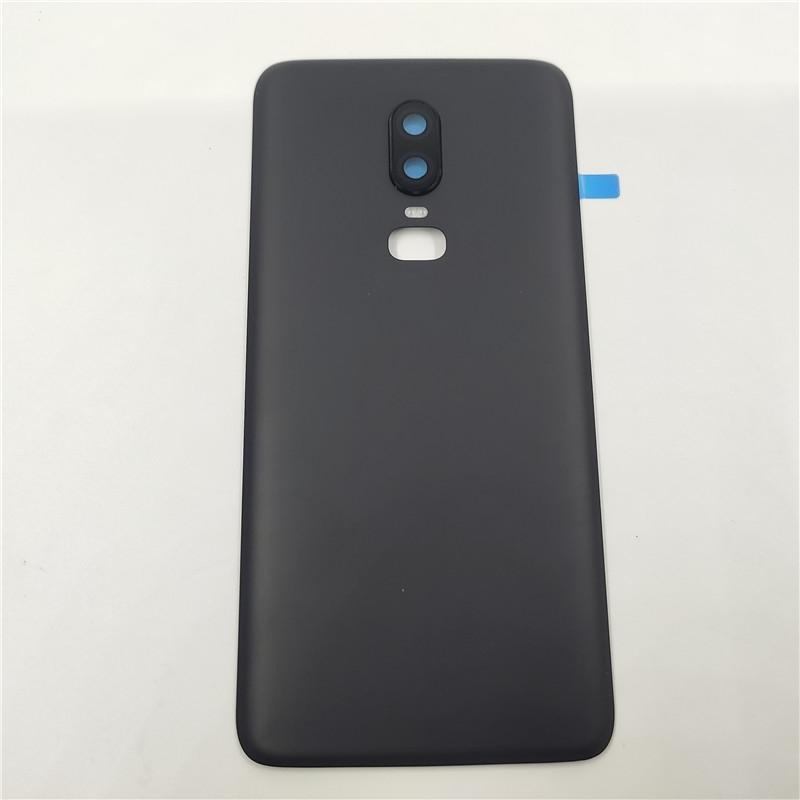 Glass Back Door Lid For OnePlus 6 Battery Cover Rear Housing Shell Panel With Camera Lens Adhesive Sticker