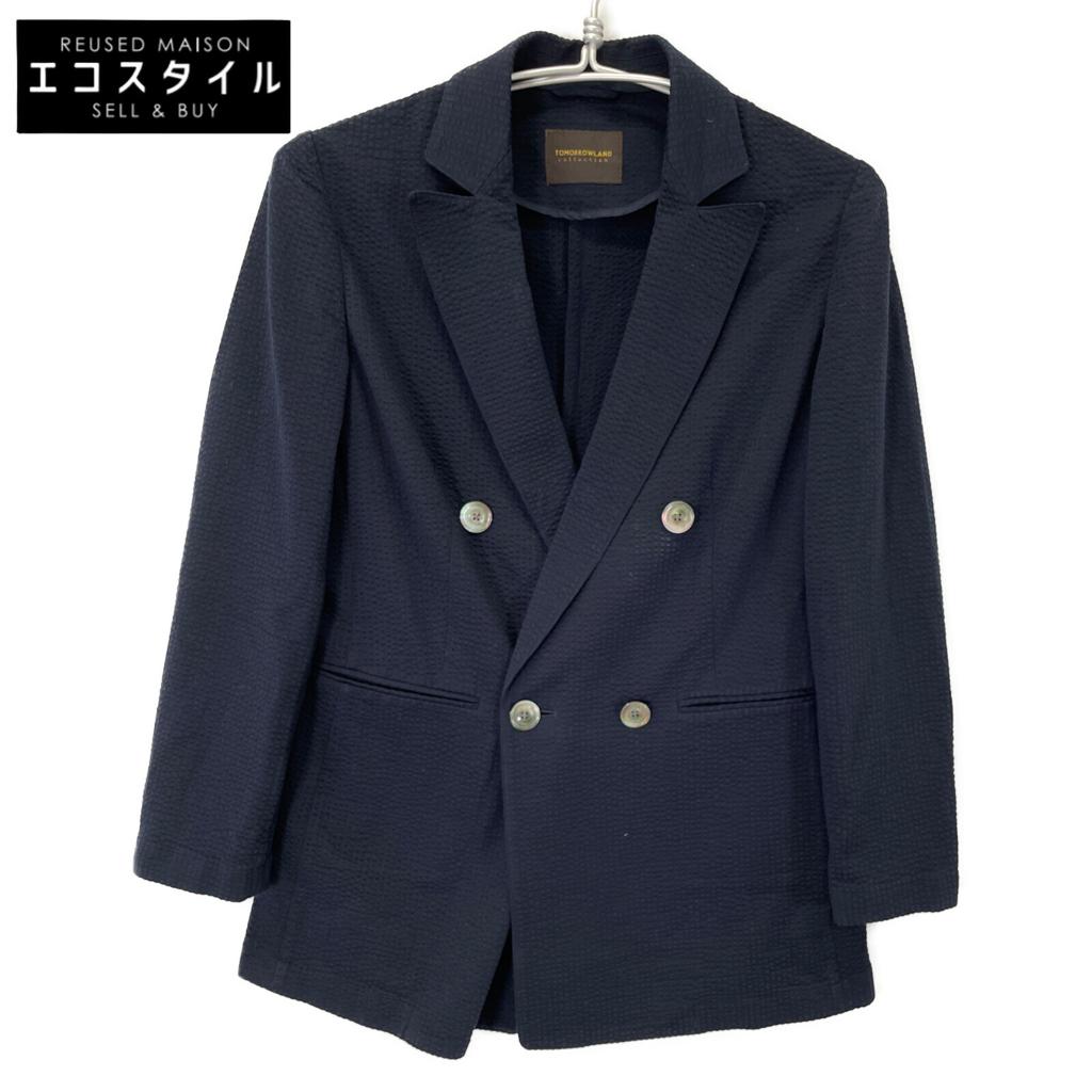 TOMORROWLAND [Collection] 24 Navy Stripe Tailored Jacket Jacket 34 NavyUsed
