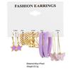 Lady Charm Boho Star Butterfly Drop Earrings Set for Women Geometric Pearl Earrings Party Jewelry