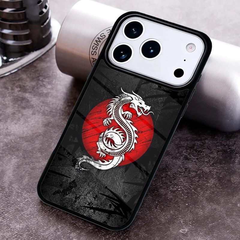 Red Dragon Phone Case for iPhone 17 16 15 Pro Max Air 14 13 12 11 Plus Shockproof Capa Cover