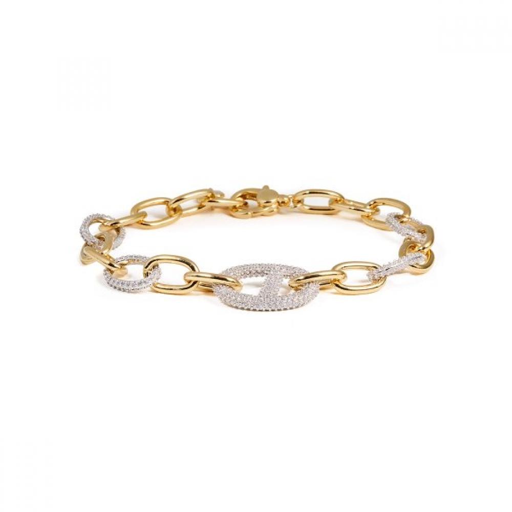 

Tani By mineTani Mila Oval Pendant Pave Chain Bracelet Ms3b310o Single option