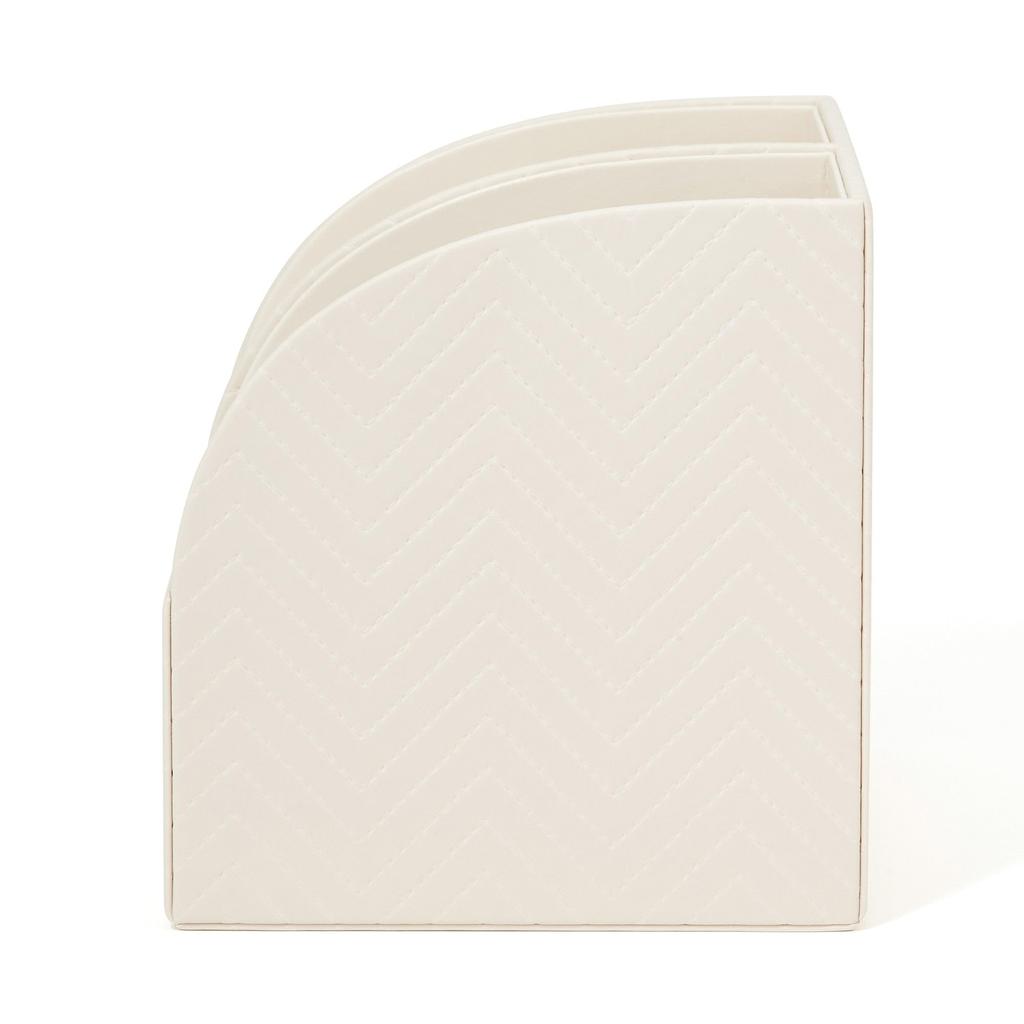 Francfranc Quilted Desk Organizer L Ivory Desk Storage Tabletop Storage Accessory Case Drawer