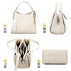 Kyoei-Tech Handbag Ladies High-Quality Genuine Leather Shoulder Bag Formal Carry Crossbody Silk Scarf Ultra-Lightweight 592g Self-Standing Stylish