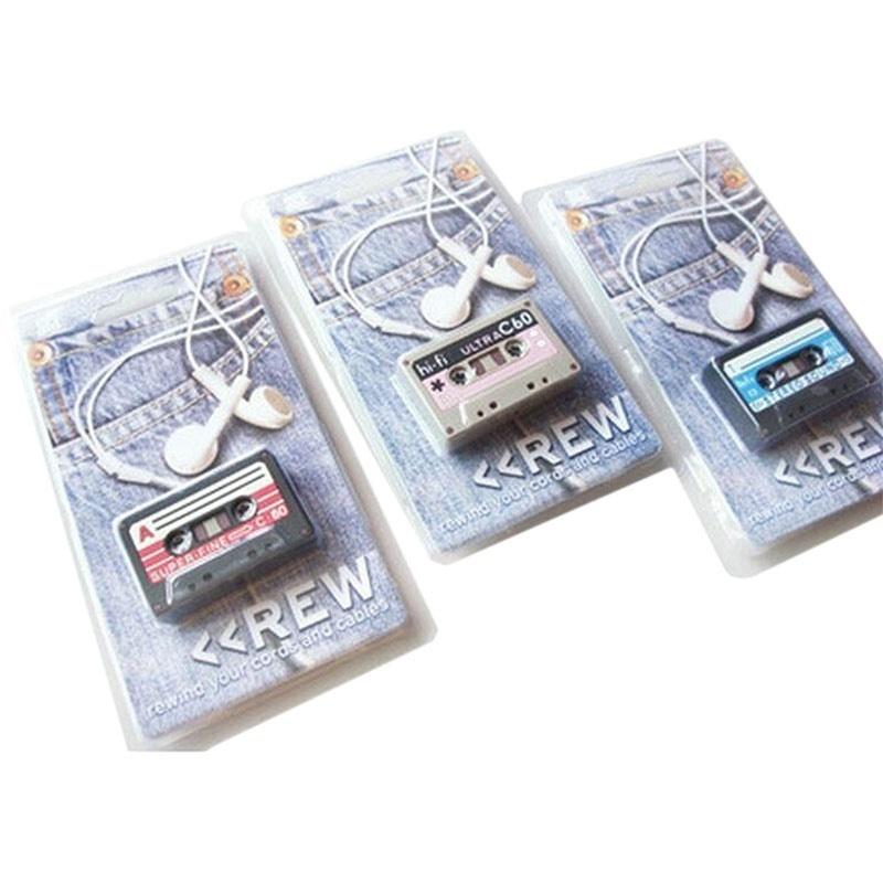 Vintage Tape Design Cable Winder for Headphones Cable Tie Cord Organizer Holder Phone Accessories