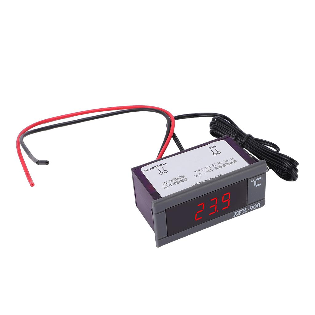 Digitales Temperaturmessgerät, LED-Temperaturanzeige mit einem Bereich von -50 bis 110 Grad Celsius für Kühlschrank und Vitrine