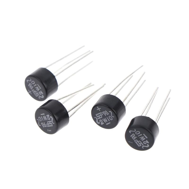 10/20/30Pcs New 2W10 2A/1000V Diode Bridge Rectifier Round Vridge Rectifier Bridge Stack