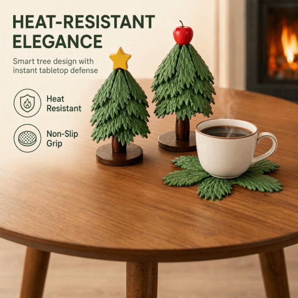 Anti Scald Christmas Tree Trivet Heat Resistant Christmas Tree Table Mat Kitchen