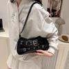 Trendy Cool And Spicy Girl Retro Motorcycle Underarm Bag For Women Casual Shopping Shoulder Bag Small Handbag