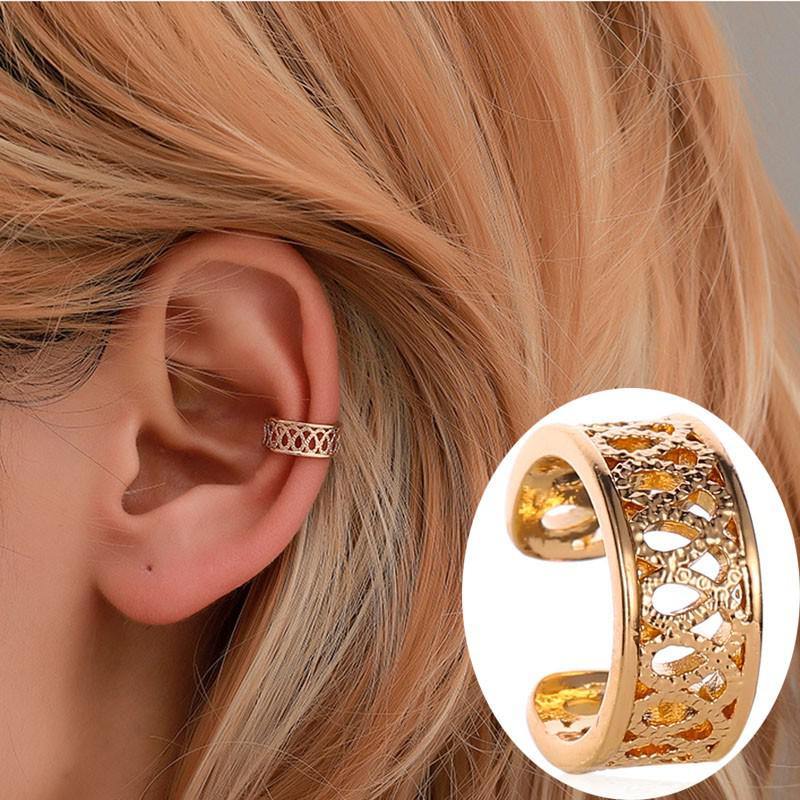 Korean Crystal Clip Earrings For Women Zircon Earing Without Hole Jewelry Fake Earrings Single Ear Bone Clip Earings Ear Cuffs
