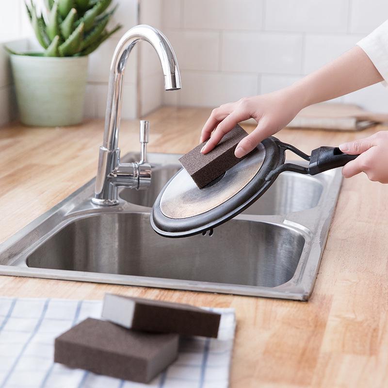 Emery Sponge Wipe Kitchen Utensils Housework Cleaning Dishwashing Brush Pot Brush Rust Grinding Sponge Block Cleaning Brush
