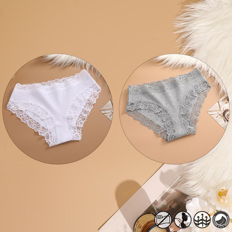 2 Teile/satz Baumwolle Unterwäsche Für Frauen Sexy Spitze Gerippt Floral Thongs Weibliche Atmungsaktive Feste T-back Bikini S-XL Sexy spitze Höschen