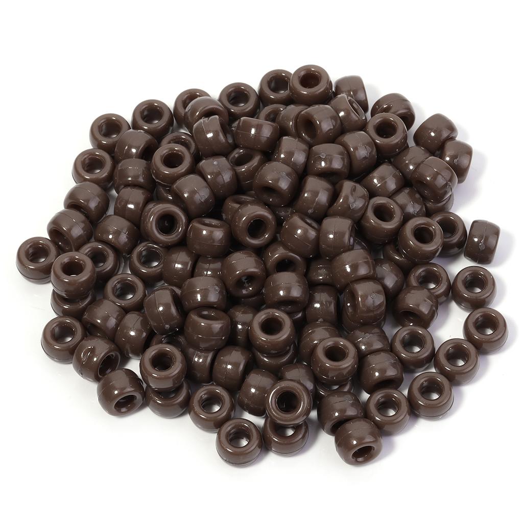 200pcs/lot 9mm Mix Color Acrylic Beads 4mm Big Hole Round Loose Beads For Jewelry Making DIY Necklace Bracelet Craft Accessories