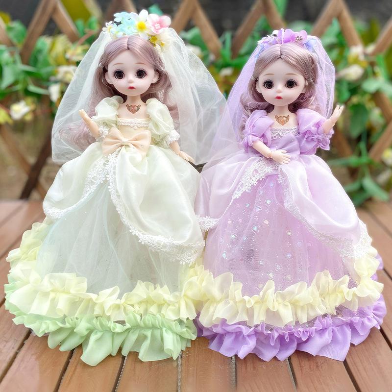 1 Set 32Cm Music Gauze Skirt Dolls Action Figures For Girls 6 To 7 Years Kids Toys Clothes And Accessories