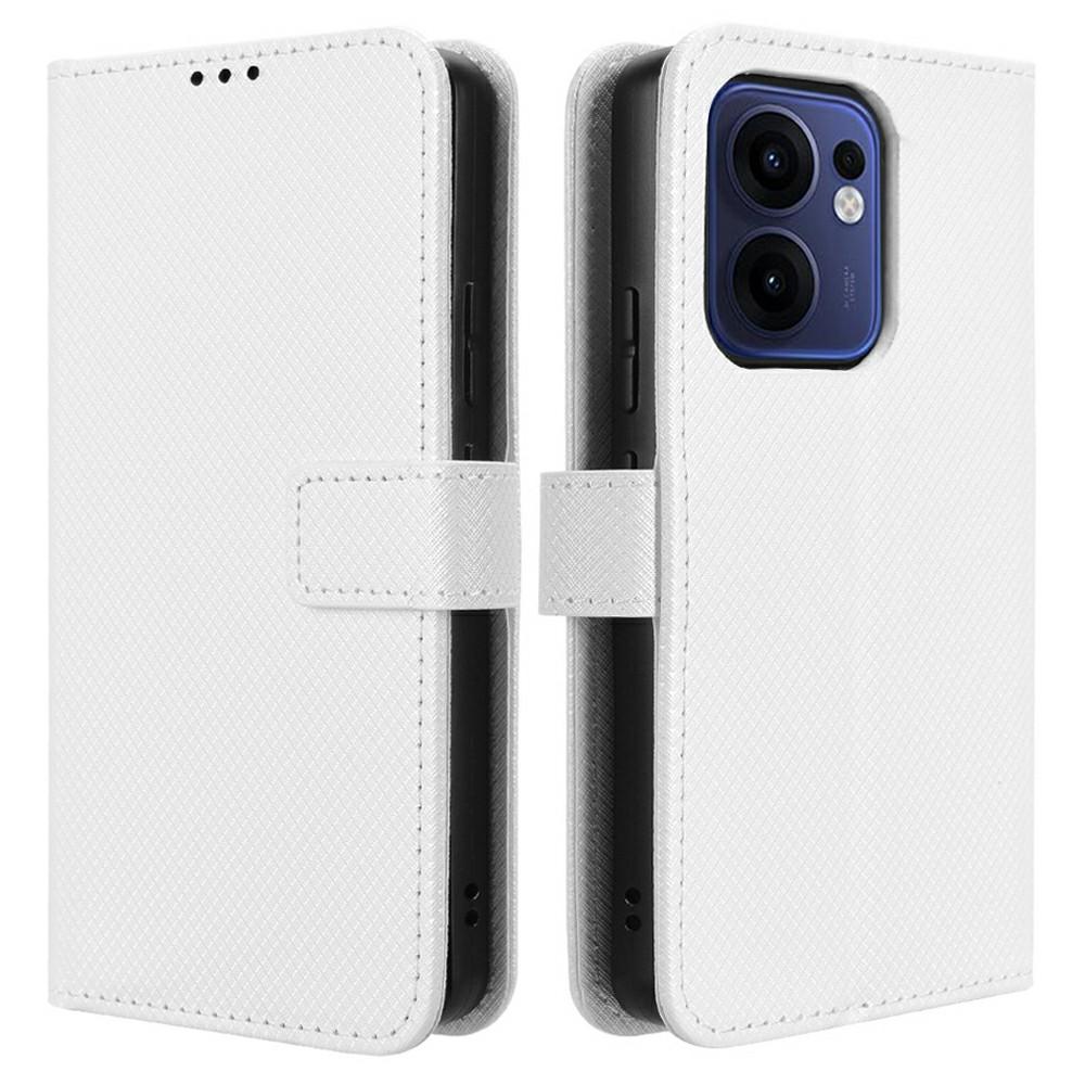 For Oppo Reno13 F 5G (Reno 13 FS 5G)/4G Case PU Leather Diamond Texture Wallet Phone Cover