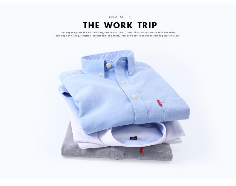 Trendy Korean-Style Striped Oxford Shirt for Young Men - Long & Short Sleeves Available