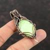 Lemon Chrysoprase Pendant Copper Wire Wrapped Pendant Gemstone Copper Jewelry Stylish Pendant Wire Wrapped Jewelry Handmade Pendant For Gift