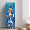 Unterwasserwelt-Fisch-Aufkleber für Kühlschranktür, selbstklebend, wasserfest, Möbeldekoration, Poster, Wandtattoo, Kinderzimmer, Heimdekoration