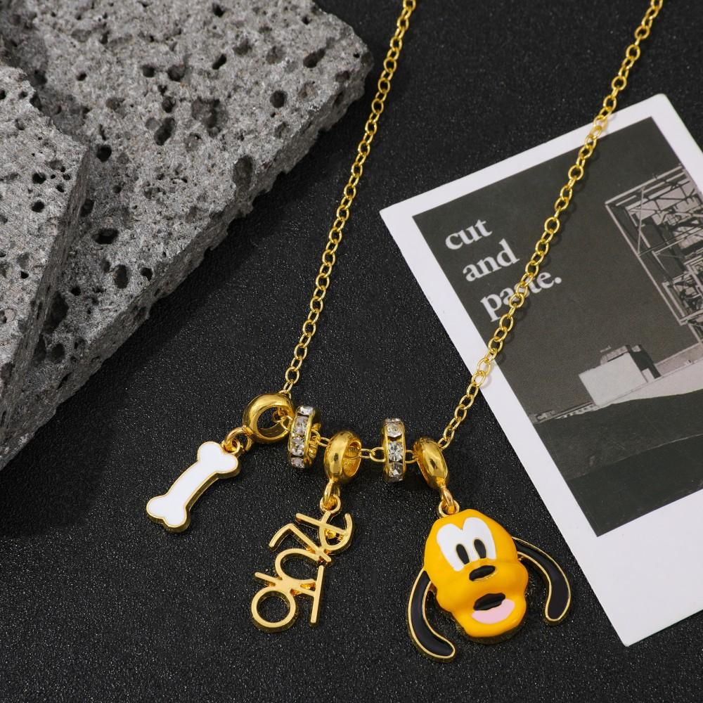 Pluto Anime Cartoon Dog Pendant Necklace Toy - Creative Funny Unisex Gift Jewelry for Men And Women
