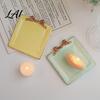 Decorative Bow Accessory Holder Vintage Candle Holder Exquisite Storage Tray Plate Aesthetic Small Square Trinket Tray Desktop Organizer