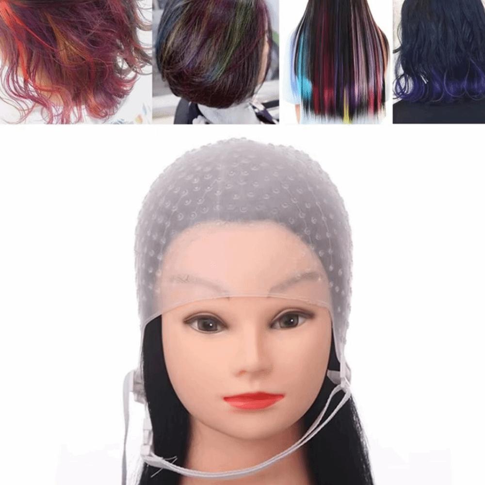 Silicone Hair Coloring Hat Professional Hair Highlighting Cap  Hair Extension
