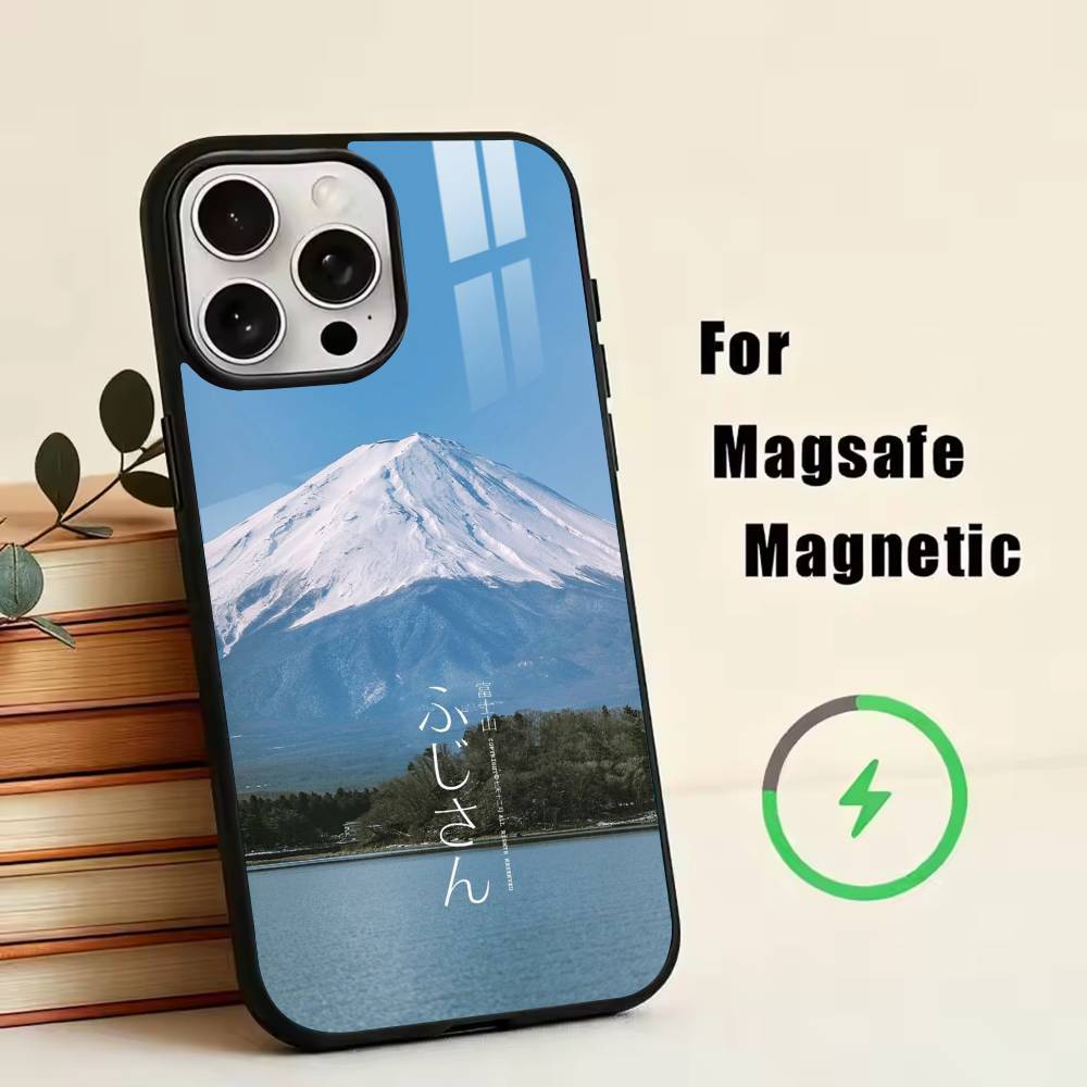 

Mount Fuji, Japan Phone Case For iPhone17,16,15,14,13,12,11 Plus,Pro Magnetic For Magsafe Wireless Charging iPhone14