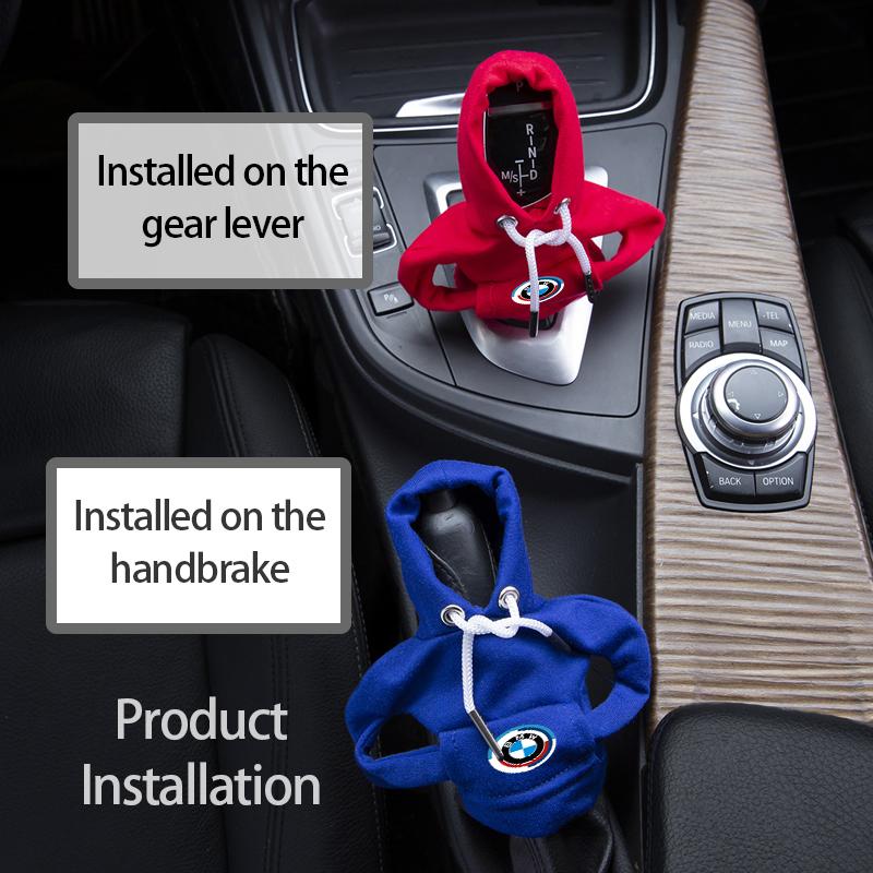 Hoodie Car Gear Shift Knob Cover Gearshift Interior Decor Hoodie For BMW E36 E39 E87 E60 E46 E53 E90 F10 F20 F25 F30 X3 X5 npdf01
