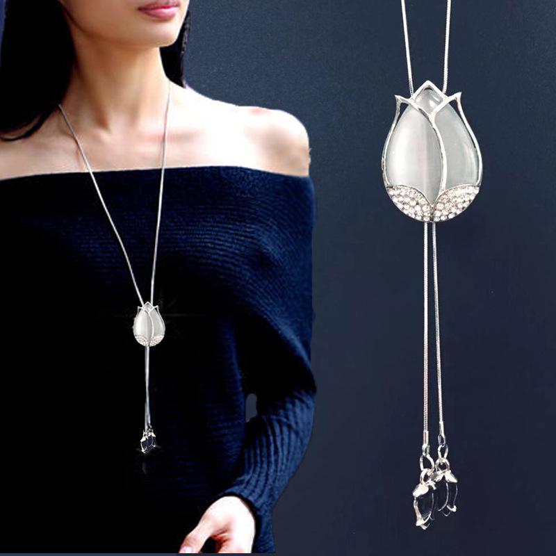 Elegante Quasten-Pulloverkette für Damen - Vielseitiges, hochwertiges europäisches und amerikanisches Design für Herbst/Winter-Mode