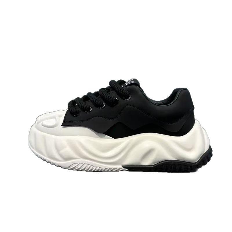 Fashion New Men's Thick Bottom Sneakers Fashionable and Versatile Youth Casual Shoes Outdoor Soft Bottom Durable Sports Running Shoes